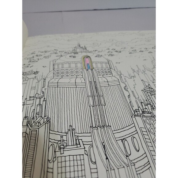 Doctor Who Coloring Book BBC Adult 45 pictures 1 Tiny Bit Colored - Picture 4 of 5